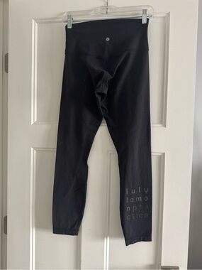 lululemon athletica Kids Black Performance Leggings with Logo